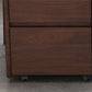 Modern Square Wood Cabinet on Wheels Side Cabinet with Drawer