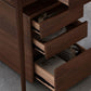 Modern Square Wood Cabinet on Wheels Side Cabinet with Drawer