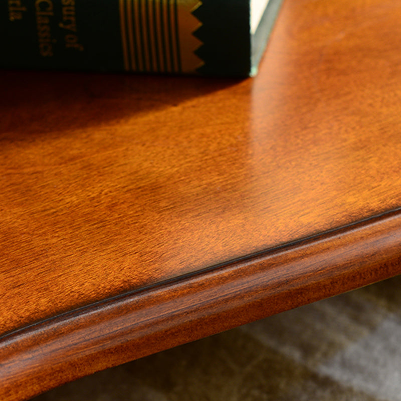 El anillo de gabinete de madera moderno de mediados de siglo tira del gabinete lateral con cajón