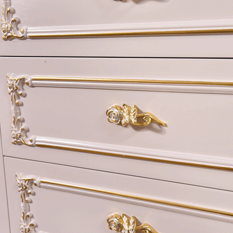 Glam 2-door Sideboard in White Solid Wood with Marble for Living Room Clearhalo 'buffet_sideboard' 'Buffets & Sideboards' 'furn' 'furn_buffet_sideboard' 'Furniture' 'Kitchen & Dining Furniture' 5896286