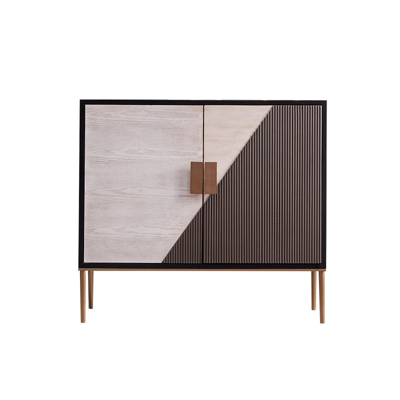 Glam -stijl dressoir houten dressoir met metalen benen voor woonkamer