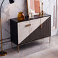 Glam -stijl dressoir houten dressoir met metalen benen voor woonkamer