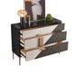Glam -stijl dressoir houten dressoir met metalen benen voor woonkamer