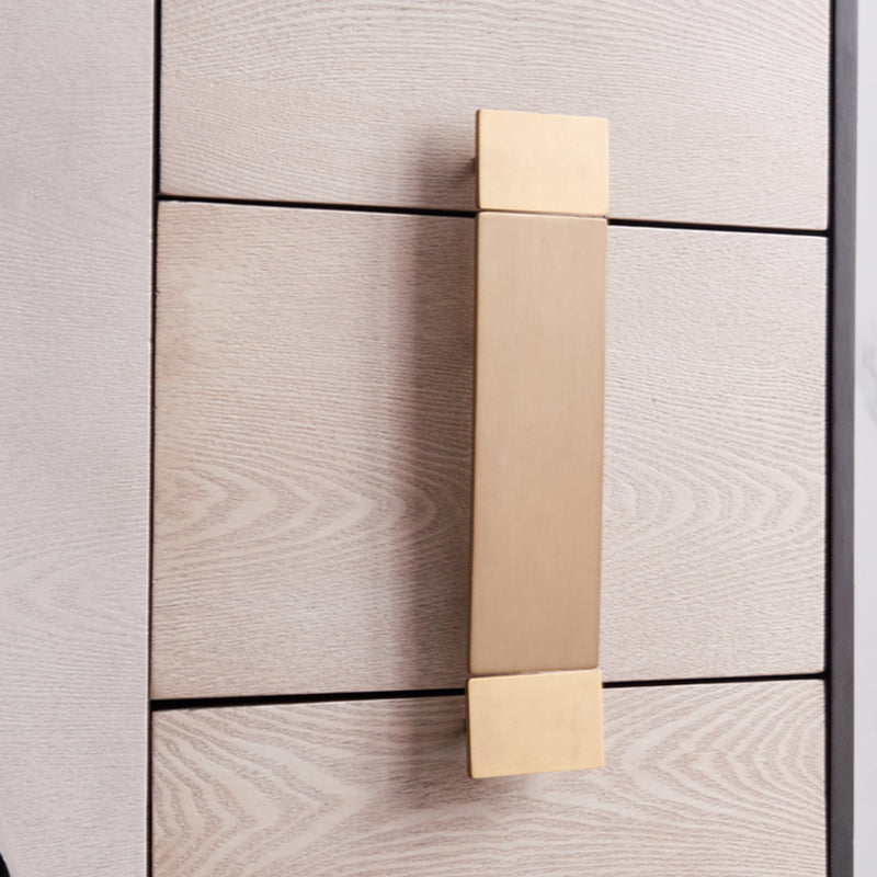 Glam -stijl dressoir houten dressoir met metalen benen voor woonkamer