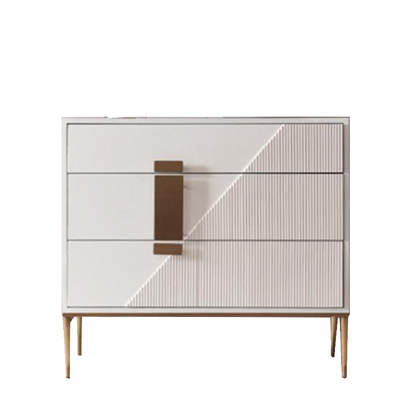 Glam -stijl dressoir houten dressoir met metalen benen voor woonkamer
