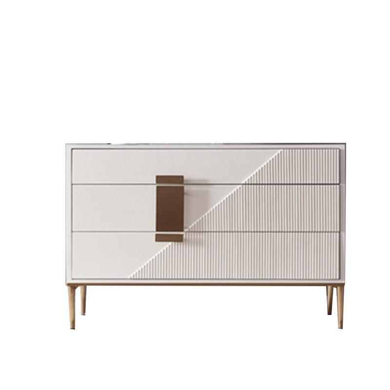 Glam -stijl dressoir houten dressoir met metalen benen voor woonkamer