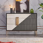 Glam -stijl dressoir houten dressoir met metalen benen voor woonkamer