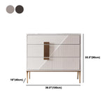 Glam -stijl dressoir houten dressoir met metalen benen voor woonkamer