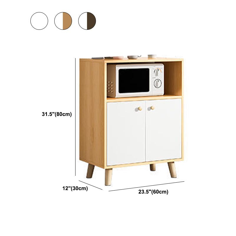 Sideboard di ristoro ingegnerizzato in stile contemporaneo con base in legno massiccio