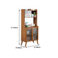 Modern Style Kitched Sideboard Glass Door Wooden Cabinet Storage Sideboard