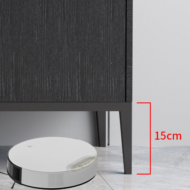 Buffet contemporain bois noir pas pénible avec 3 tiroirs armoires incluses crédenza