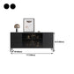 Buffet contemporain bois noir pas pénible avec 3 tiroirs armoires incluses crédenza