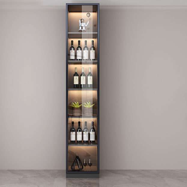 Gabinete contemporáneo de puertas de vidrio de madera de ingeniería sin luces LED sin luces LED