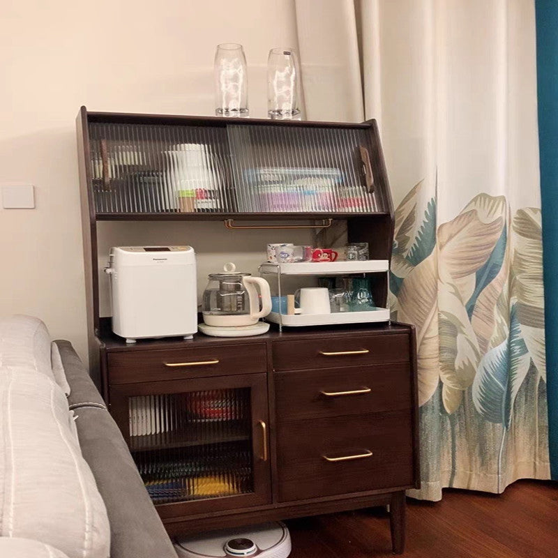 Portises en verre massif du buffet moderne Armoires avec porte coulissante