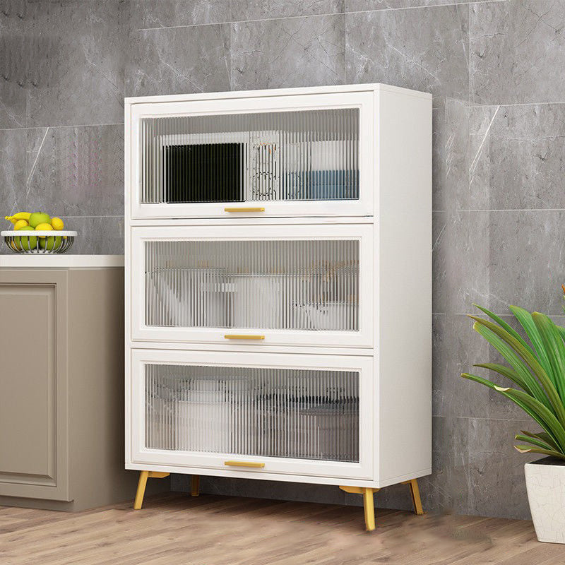 Puertas de madera de ingeniería modernas Puertas de vidrio de comedor gabinetes