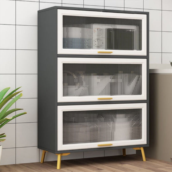 Puertas de madera de ingeniería modernas Puertas de vidrio de comedor gabinetes