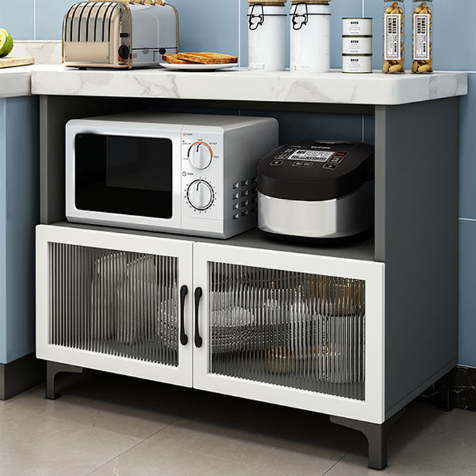 Moderne stijl bijbord witte en grijze houten eetserver met 2 deuren