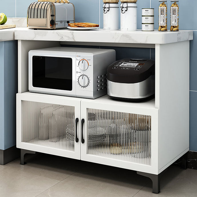 Moderne stijl bijbord witte en grijze houten eetserver met 2 deuren