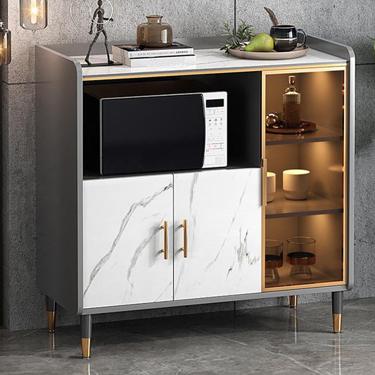 Sideboard di vetro della scheda laterale contemporanea per sala da pranzo