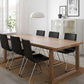 Natural Pine Wood Dining Table Contemporary Rectangle Sled Base Table
