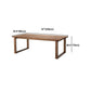 Natural Pine Wood Dining Table Contemporary Rectangle Sled Base Table