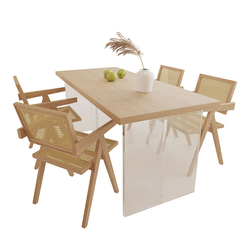 Tavolo da pranzo in stile semplicità tavolo naturale per cucina a casa senza sedia