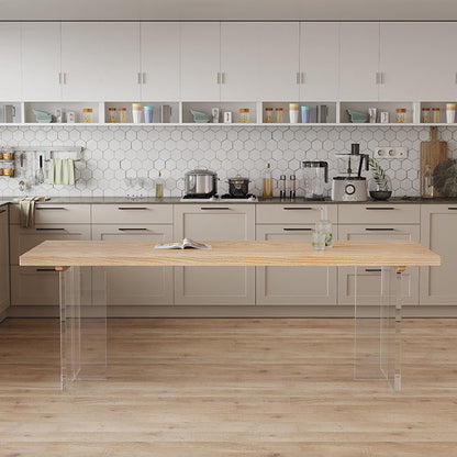 Table à manger de style simplicité Table en bois massif naturel pour la cuisine à la maison