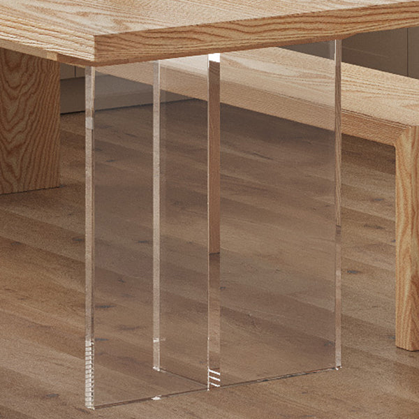 Table à manger de style simplicité Table en bois massif naturel pour la cuisine à la maison