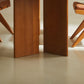 Table à double piédestal moderne Rectangle Table de salle à manger en bois massif en naturel
