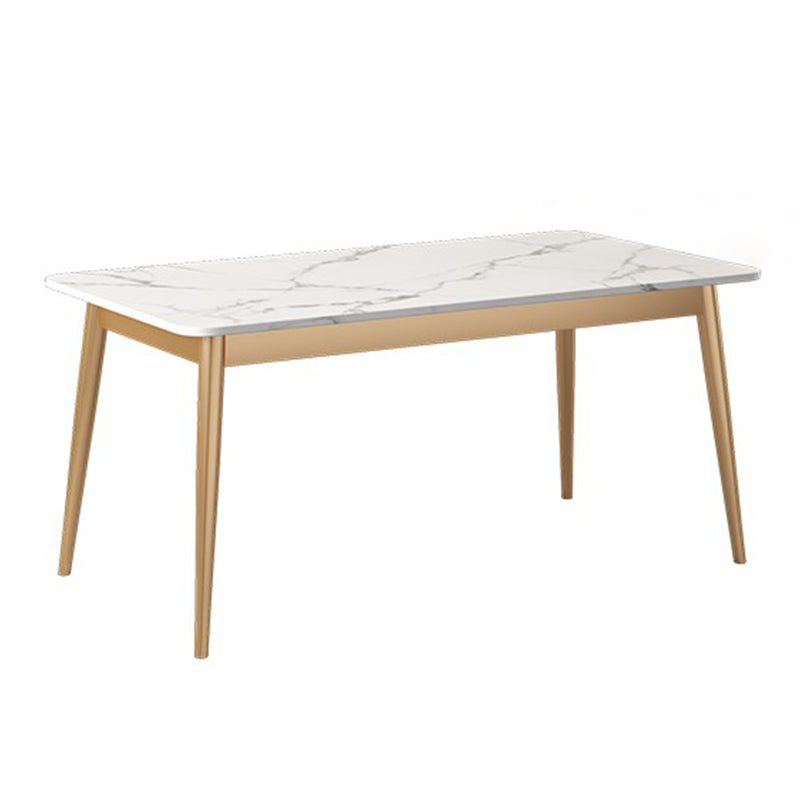 Sintered Stone Dining Table Traditional Luxury Rectangle Table for Home Clearhalo 'Dining Tables & Seating' 'Dining Tables' 'dining_table' 'furn' 'furn_dining_table' 'Furniture' 'Kitchen & Dining Furniture' 5896840
