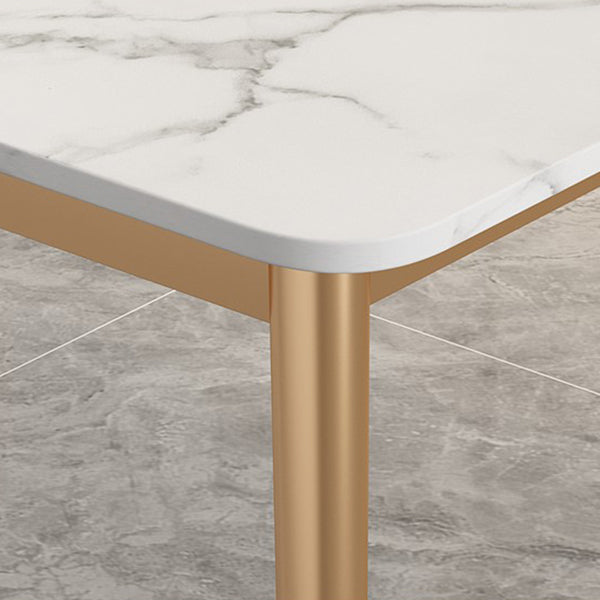 Sintered Stone Dining Table Traditional Luxury Rectangle Table for Home Clearhalo 'Dining Tables & Seating' 'Dining Tables' 'dining_table' 'furn' 'furn_dining_table' 'Furniture' 'Kitchen & Dining Furniture' 5896842