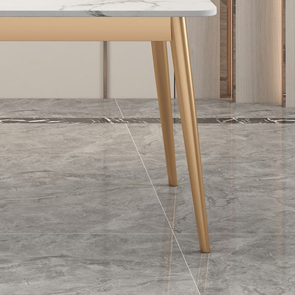 Sintered Stone Dining Table Traditional Luxury Rectangle Table for Home Clearhalo 'Dining Tables & Seating' 'Dining Tables' 'dining_table' 'furn' 'furn_dining_table' 'Furniture' 'Kitchen & Dining Furniture' 5896843