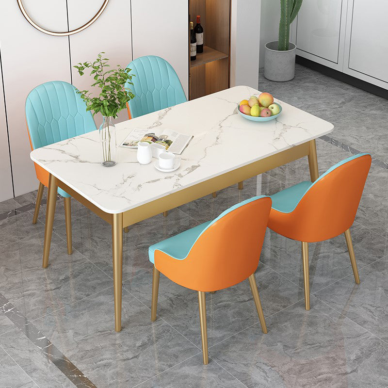 Sintered Stone Dining Table Traditional Luxury Rectangle Table for Home Clearhalo 'Dining Tables & Seating' 'Dining Tables' 'dining_table' 'furn' 'furn_dining_table' 'Furniture' 'Kitchen & Dining Furniture' 5896845