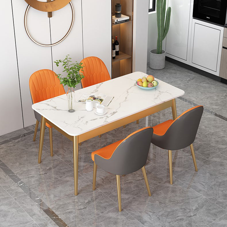 Sintered Stone Dining Table Traditional Luxury Rectangle Table for Home Clearhalo 'Dining Tables & Seating' 'Dining Tables' 'dining_table' 'furn' 'furn_dining_table' 'Furniture' 'Kitchen & Dining Furniture' 5896846