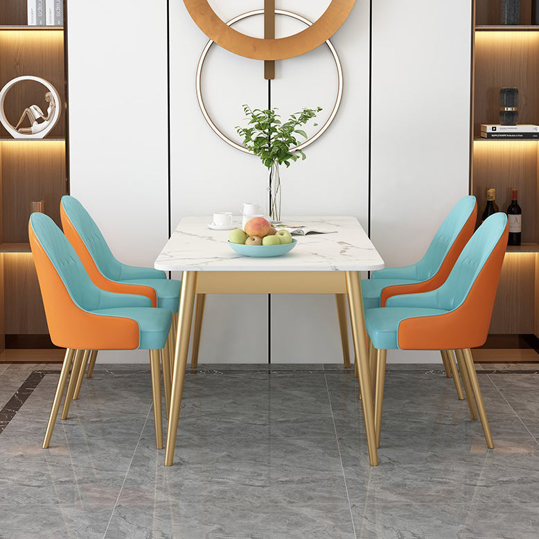 Sintered Stone Dining Table Traditional Luxury Rectangle Table for Home Clearhalo 'Dining Tables & Seating' 'Dining Tables' 'dining_table' 'furn' 'furn_dining_table' 'Furniture' 'Kitchen & Dining Furniture' 5896847