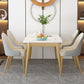 Sintered Stone Dining Table Traditional Luxury Rectangle Table for Home Clearhalo 'Dining Tables & Seating' 'Dining Tables' 'dining_table' 'furn' 'furn_dining_table' 'Furniture' 'Kitchen & Dining Furniture' 5896848