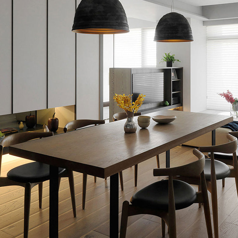 Industrial Dining Table with Brown Pine Rectangle Dining Table for Kitchen without Chair Clearhalo 'Dining Tables & Seating' 'Dining Tables' 'dining_table' 'furn' 'furn_dining_table' 'Furniture' 'Kitchen & Dining Furniture' 5896856
