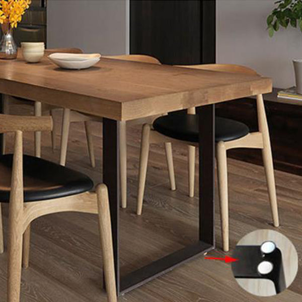 Industrial Dining Table with Brown Pine Rectangle Dining Table for Kitchen without Chair Clearhalo 'Dining Tables & Seating' 'Dining Tables' 'dining_table' 'furn' 'furn_dining_table' 'Furniture' 'Kitchen & Dining Furniture' 5896860