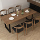 Industrial Dining Table with Brown Pine Rectangle Dining Table for Kitchen without Chair 47.2"L x 23.6"W x 29.5"H Without Chairs Clearhalo 'Dining Tables & Seating' 'Dining Tables' 'dining_table' 'furn' 'furn_dining_table' 'Furniture' 'Kitchen & Dining Furniture' 5896861
