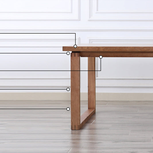 Tavolo da pranzo in legno massiccio moderno tavolo da pranzo a base di slitte in naturale