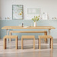 Modern Wood Top Dining Table Double Pedestal Table for Kitchen 86.6"L x 35.4"W x 29.5"H Without Chairs Clearhalo 'Dining Tables & Seating' 'Dining Tables' 'dining_table' 'furn' 'furn_dining_table' 'Furniture' 'Kitchen & Dining Furniture' 5896934