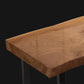 Metal Industrial Rectangle Dining Table Pine Wood Top Table for Dining Room