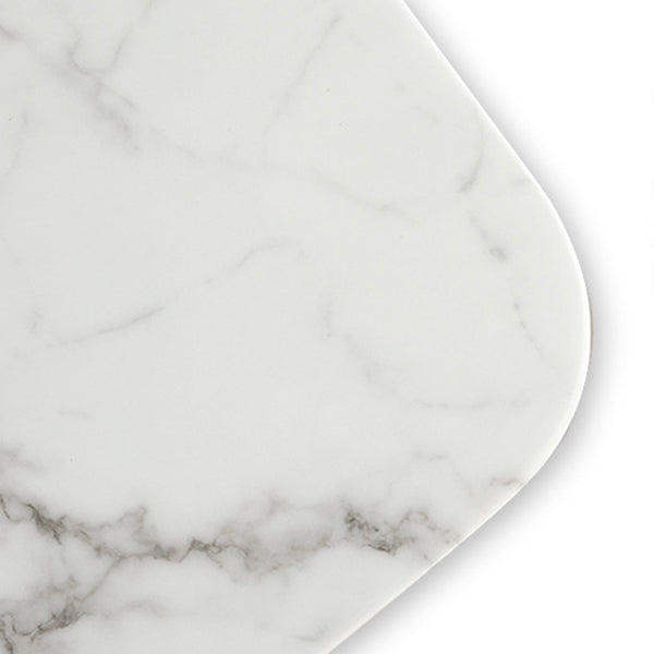 ホームキッチンディナーのための石のトップテーブル長方形のダイニングテーブル