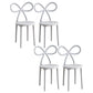Modern Style Dining Chair Armless Dining Chairs with Plastic Legs for Kitchen