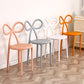 Modern Style Dining Chair Armless Dining Chairs with Plastic Legs for Kitchen