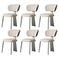 Glam Dining Chair Armless Dining Chair with Metal Legs for Kitchen Grey 6 Piece Set Clearhalo 'Dining Chairs' 'Dining Tables & Seating' 'dining_chair' 'furn' 'furn_dining_chair' 'Furniture' 'Kitchen & Dining Furniture' 5897062