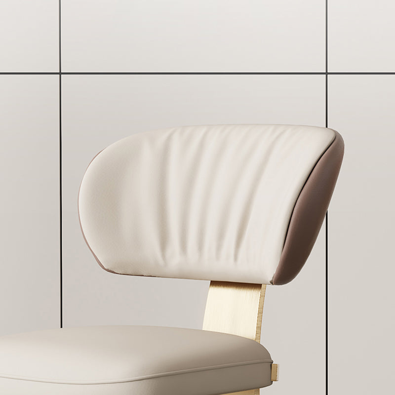 Glam Dining Chair Armless Dining Chair with Metal Legs for Kitchen Clearhalo 'Dining Chairs' 'Dining Tables & Seating' 'dining_chair' 'furn' 'furn_dining_chair' 'Furniture' 'Kitchen & Dining Furniture' 5897066