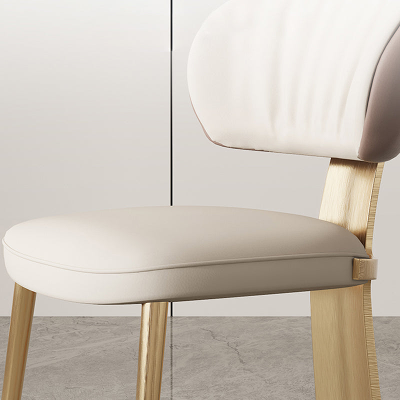 Glam Dining Chair Armless Dining Chair with Metal Legs for Kitchen Clearhalo 'Dining Chairs' 'Dining Tables & Seating' 'dining_chair' 'furn' 'furn_dining_chair' 'Furniture' 'Kitchen & Dining Furniture' 5897067