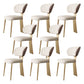 Glam Dining Chair Armless Dining Chair with Metal Legs for Kitchen Gold 8 Piece Set Clearhalo 'Dining Chairs' 'Dining Tables & Seating' 'dining_chair' 'furn' 'furn_dining_chair' 'Furniture' 'Kitchen & Dining Furniture' 5897074