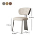 Glam Dining Chair Armless Dining Chair with Metal Legs for Kitchen Clearhalo 'Dining Chairs' 'Dining Tables & Seating' 'dining_chair' 'furn' 'furn_dining_chair' 'Furniture' 'Kitchen & Dining Furniture' 5897082